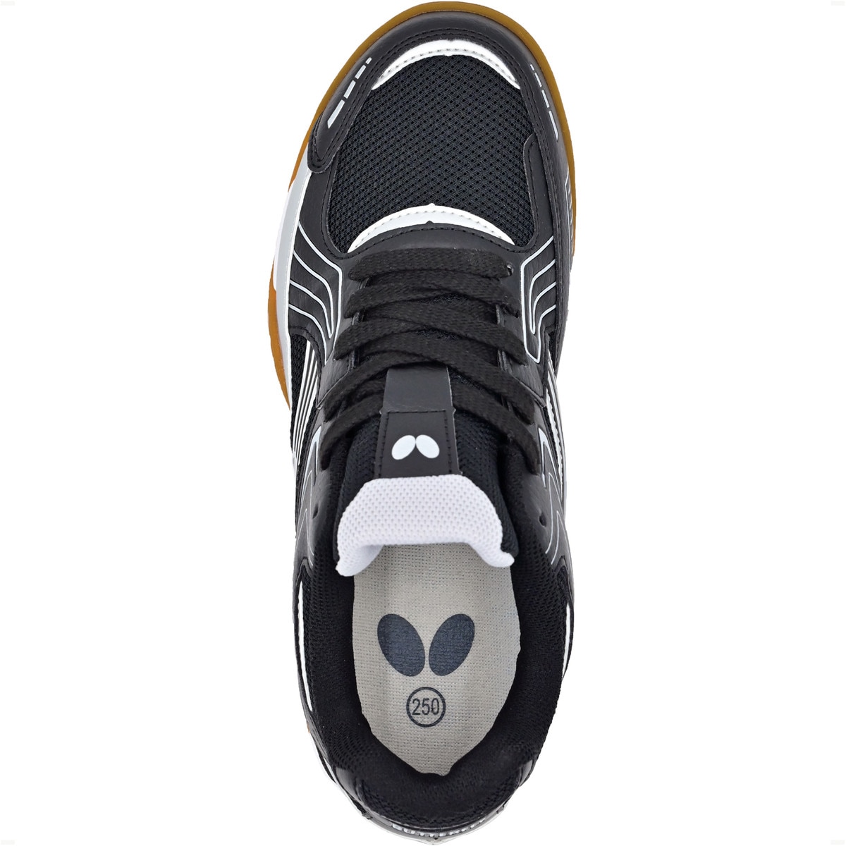 Butterfly Lezoline Reiss Shoes: Top Profile of Black Shoe